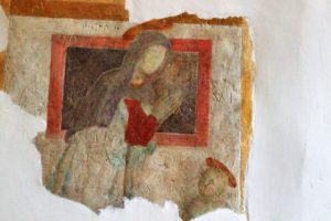 La Madonna orante con bambino- affresco del Belvedere