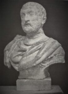 Busto de piedra de Giovanni Alberto Pigafetta atribuido erróneamente a Antonio Pigafetta